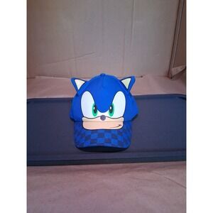 NWT! Kid's Sonic The Hedgehog  Hat w/ Ears Adjustable Snapback Baseball Cap
